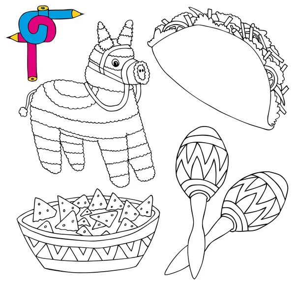 Imagen para colorear Colección México 02 — Vector de stock