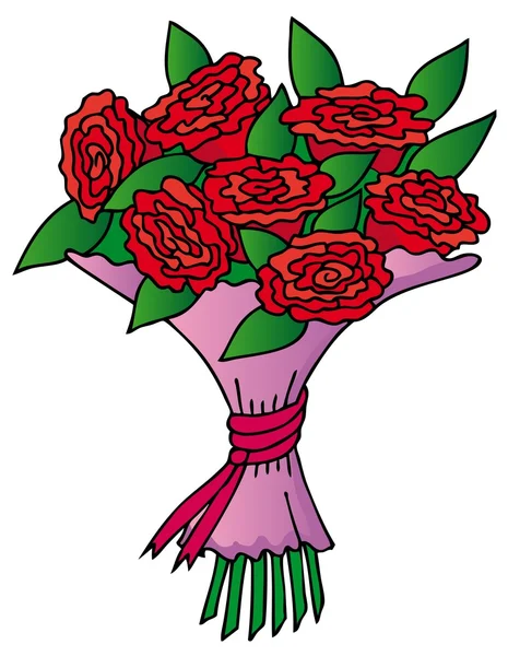 Bukiet czerwonych róż — Wektor stockowy