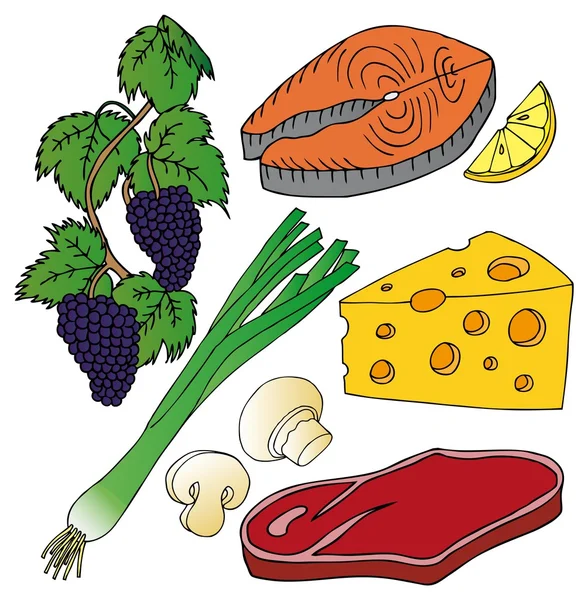 Diverse colecții de alimente — Vector de stoc