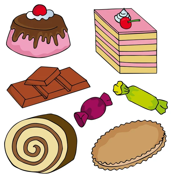 Various sweet collection — Stock Vector