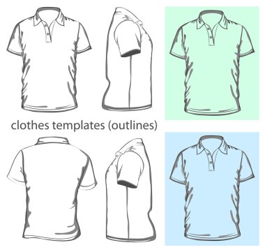 erkek polo-shirt tasarım şablonu