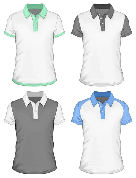 Mannen polo-shirt ontwerpsjablonen — Stockvector