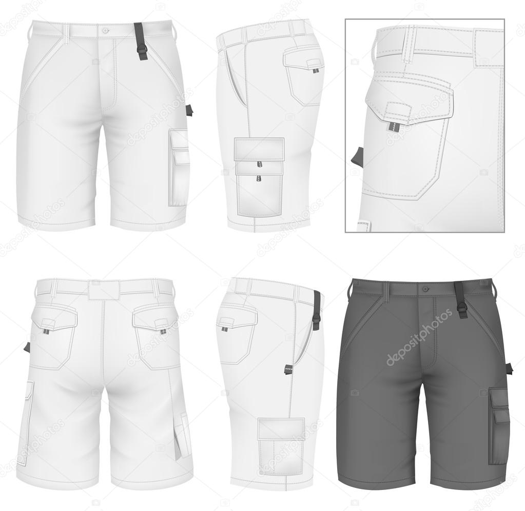 Men's Bermuda shorts design templates