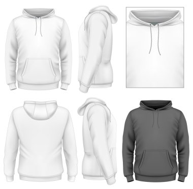 Men's hoodie design template clipart