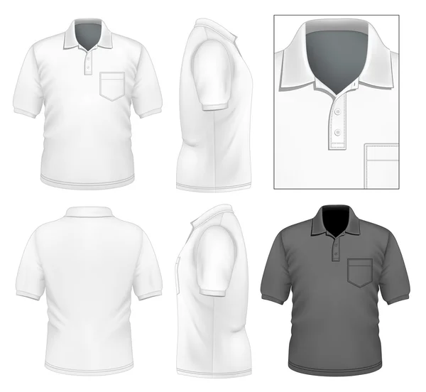 Hombres polo-camisa plantilla de diseño — Vector de stock