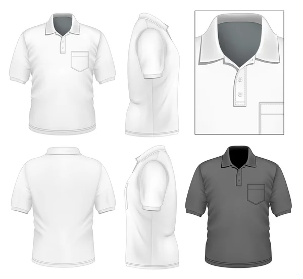 Men's polo-shirt design template — Stock Vector