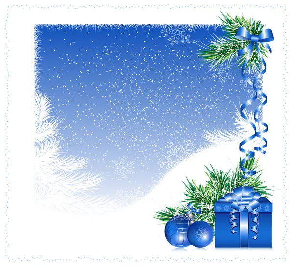 Noël fond neigeux — Image vectorielle