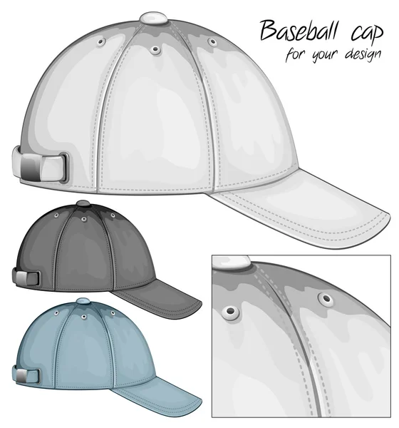 Ілюстрація бейсбольної шапки . — стоковий вектор