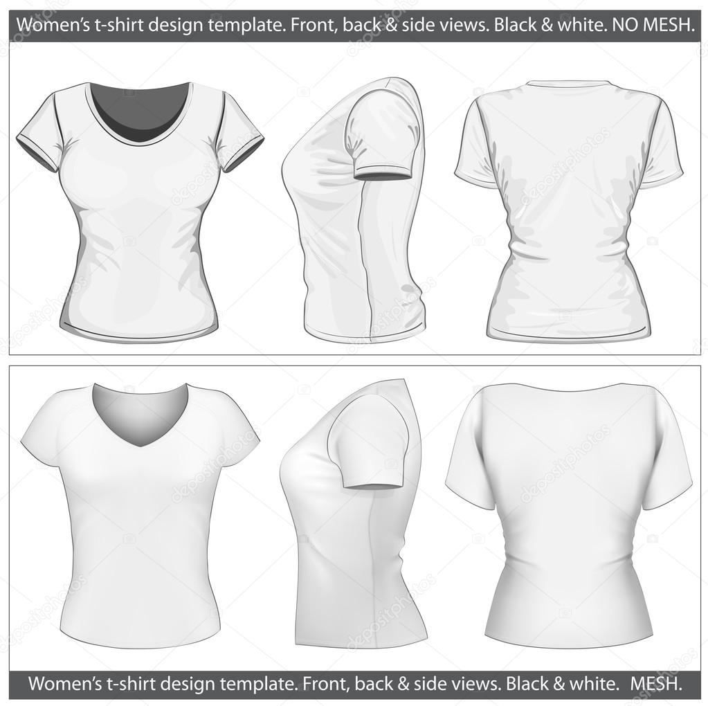 Vorlage Fur T Shirt Design Fur Frauen Stockvektor C Ivelly