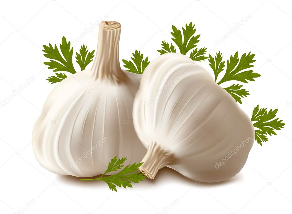 Garlic with parsley.