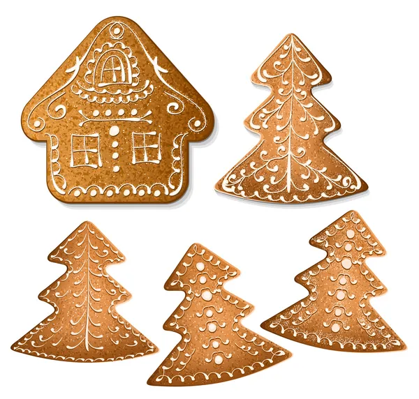 Gingerbread cookies — Stock Vector