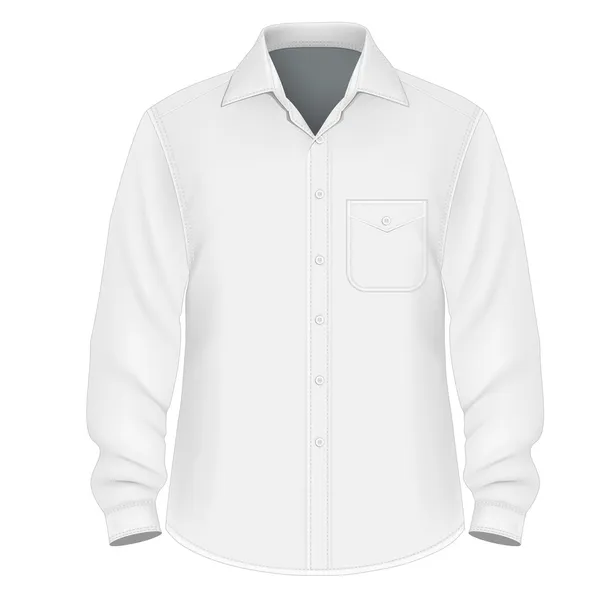 Camisa para baixo botão masculino —  Vetores de Stock