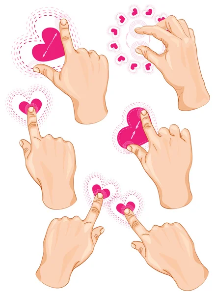 Des gestes multitactiles — Image vectorielle