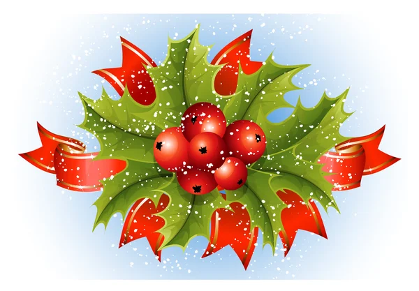 Christmas holly — Stock Vector