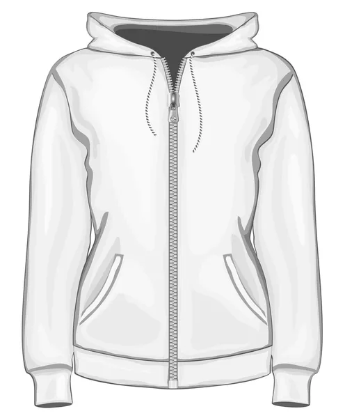 Vrouwen hoodie. — Stockvector