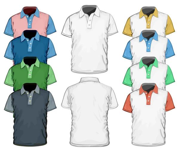 Men's polo-shirt design — Stock Vector