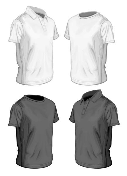 Men's short sleeve polo-shirt — Stock Vector