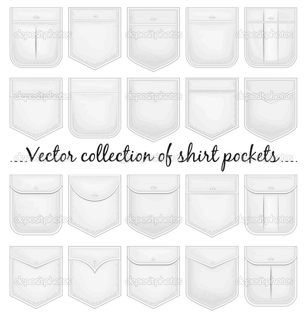 collection of shirt pockets