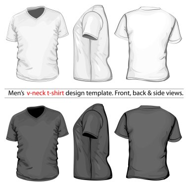 erkek v yaka t-shirt