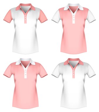 kadın polo gömlek şablonu.