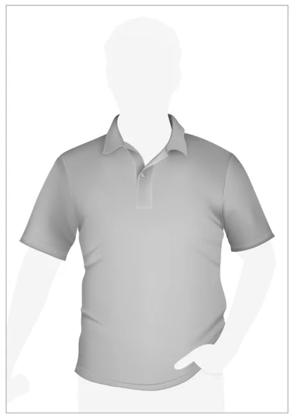 Polo de los hombres plantilla — Vector de stock