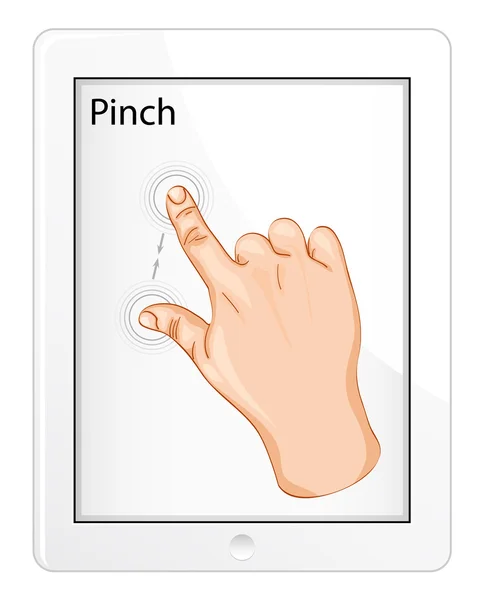 Multi-touch gesture — Stock Vector