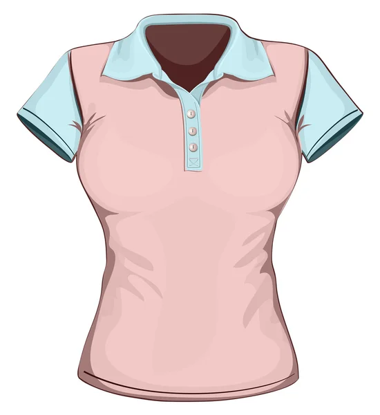 Polo de diseño de mujer — Vector de stock