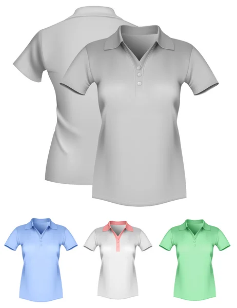 Poloshirt für Frauen — Stockvektor