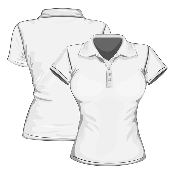 Design de polo-shirt feminino — Vetor de Stock