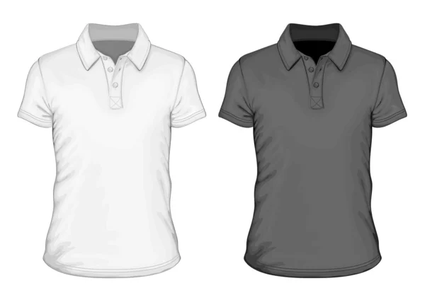 Mannen korte mouw poloshirt ontwerpen — Stockvector