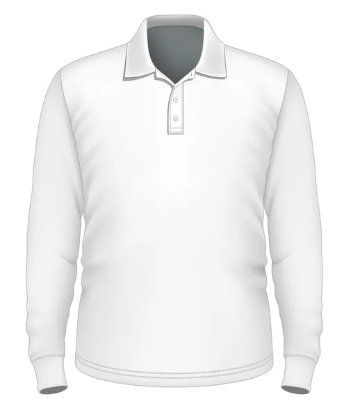 Polo de manga larga para hombre — Vector de stock