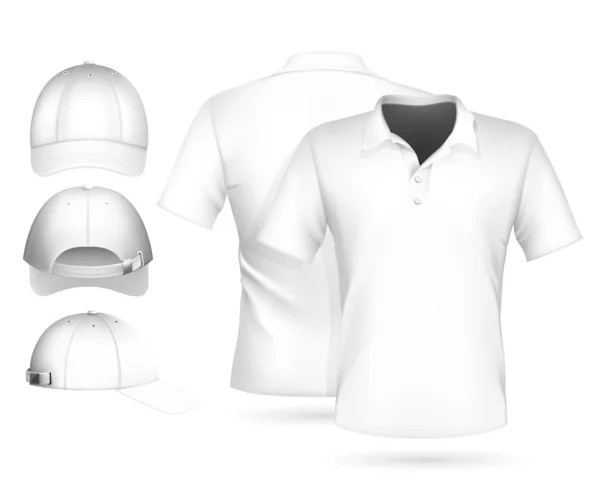 Hombres polo camisa diseño — Vector de stock