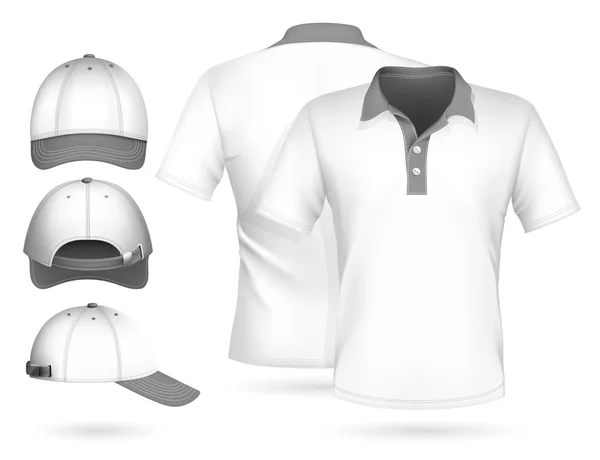 Hombres polo camisa diseño — Vector de stock