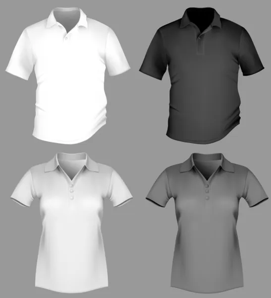 Modelo de Design de Camisa Polo — Vetor de Stock