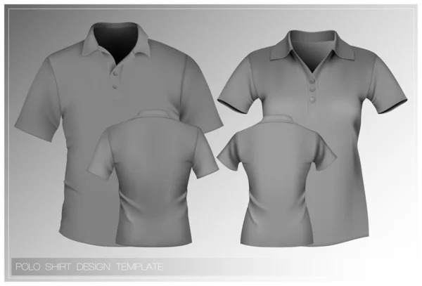 Plantilla de diseño de camiseta Polo — Archivo Imágenes Vectoriales