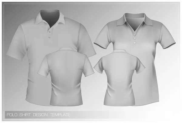 Plantilla de diseño de camiseta Polo — Vector de stock