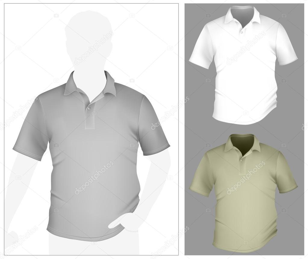 Men's polo shirt template
