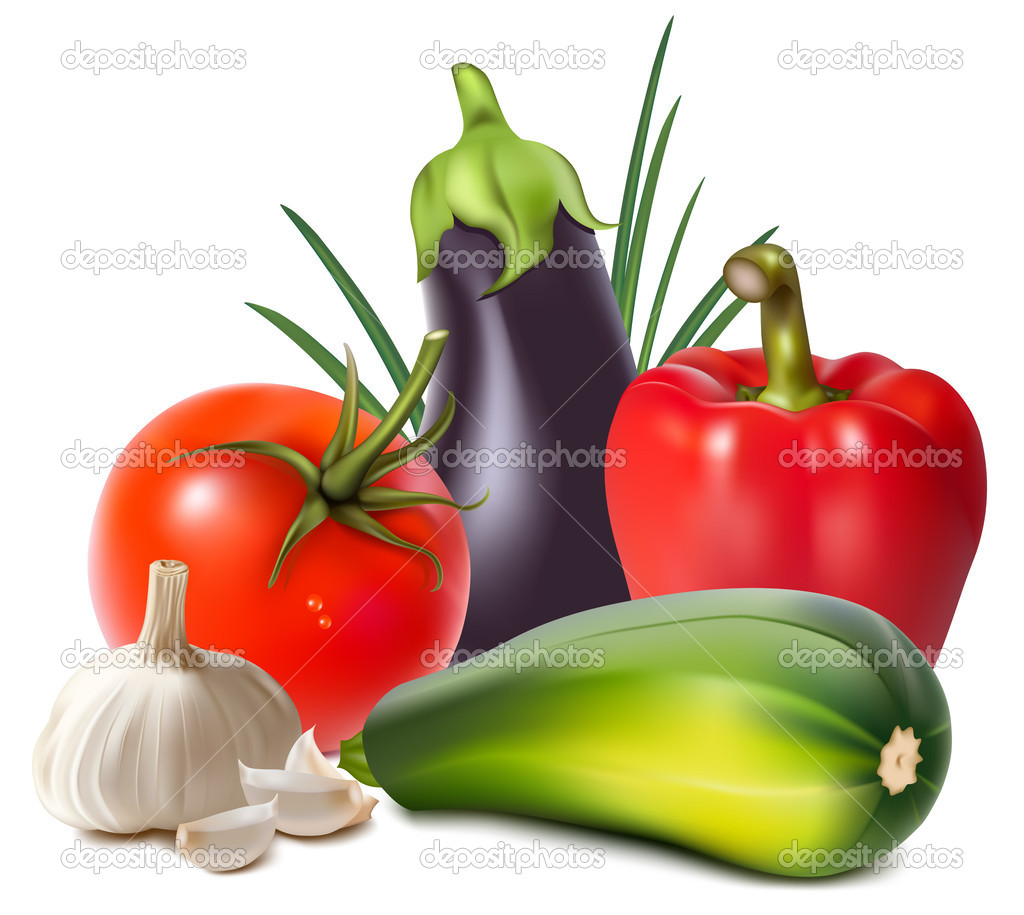 Colorful fresh group of vegetables.