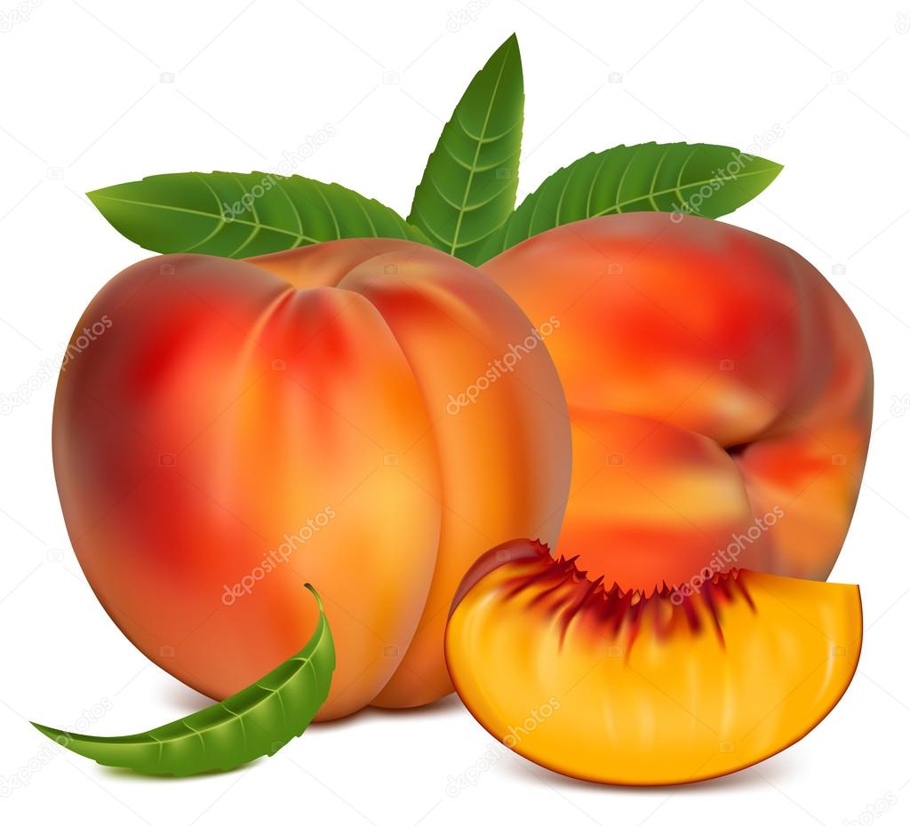 Ripe peach fruit