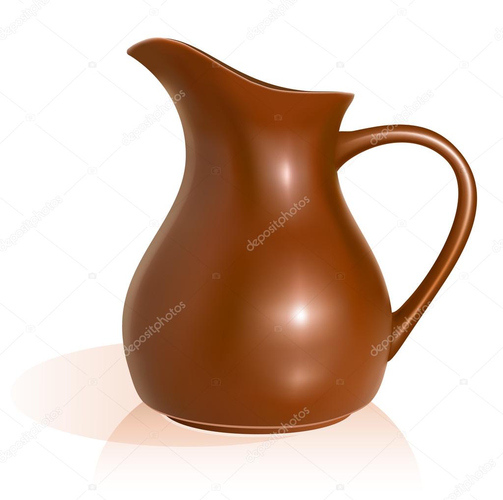 Clay pitcher.