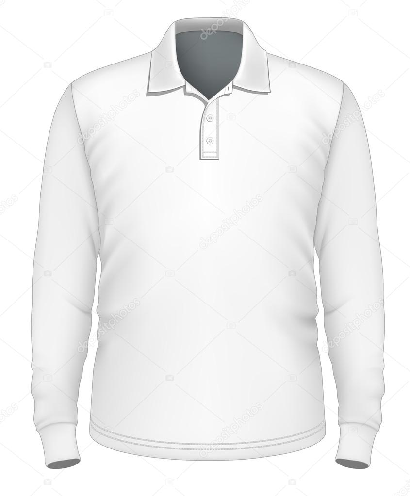 Men's long sleeve polo-shirt