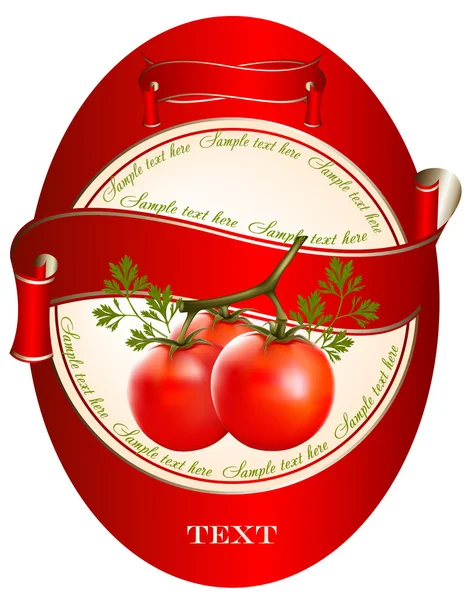 Illustratie van tomaten. — Stockvector