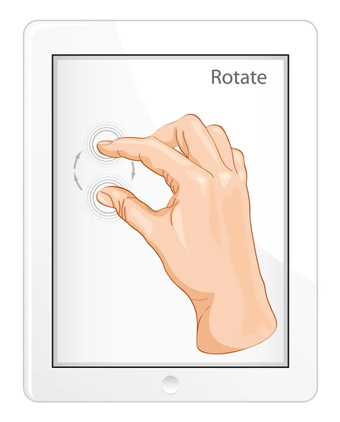 Multi-touch gesture — Stock Vector