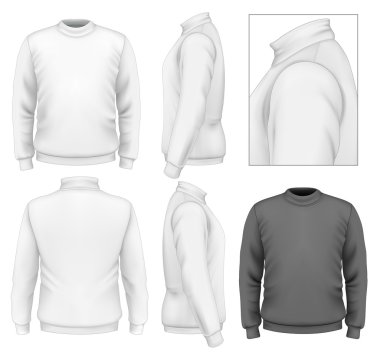 Men's sweater design template clipart