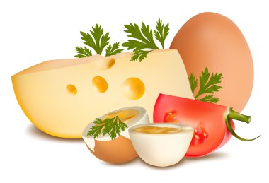 domates ve yumurta peynir.