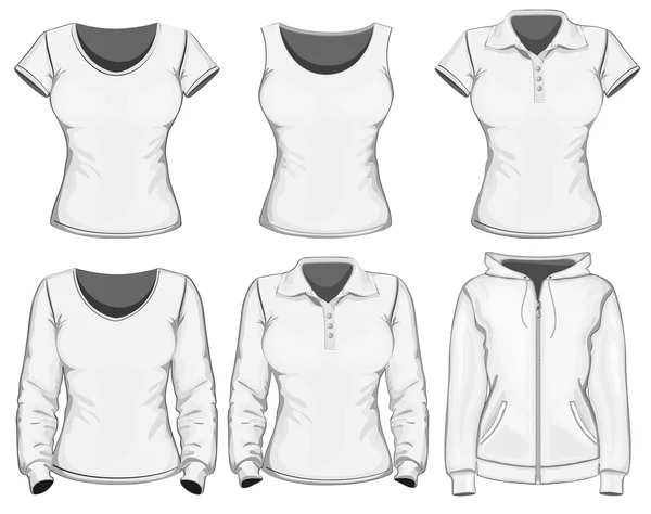 Colección de ropa de mujer . — Vector de stock