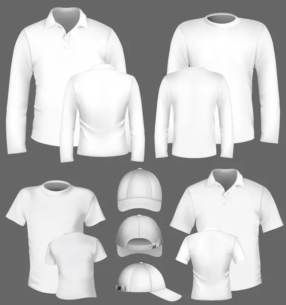 Męska koszulka polo i t-shirt — Wektor stockowy