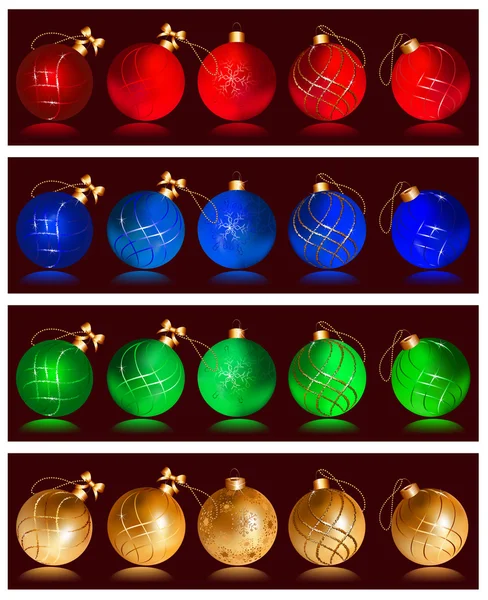 Vector bolas de Navidad — Vector de stock