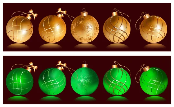 Boules de Noël vectorielles — Image vectorielle