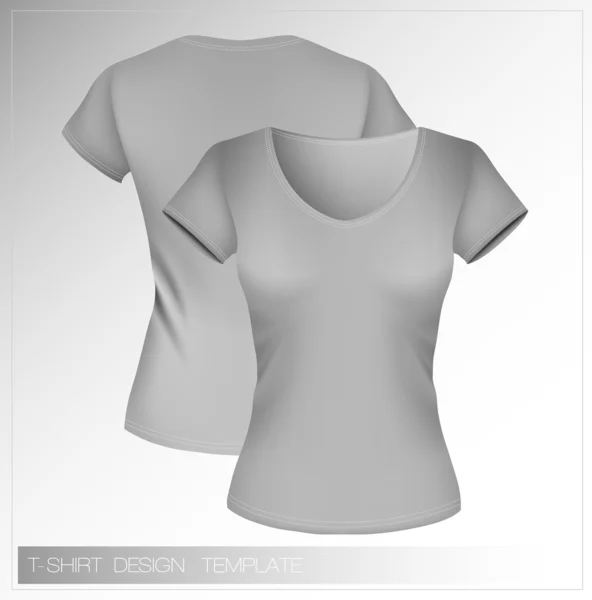 Mujer camiseta de diseño — Vector de stock